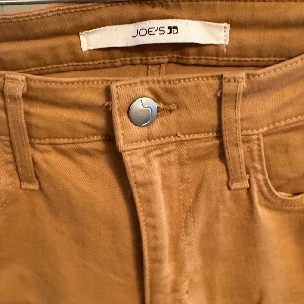 Joes mustard colored skinny straight leg jeans size 27 cotton blend